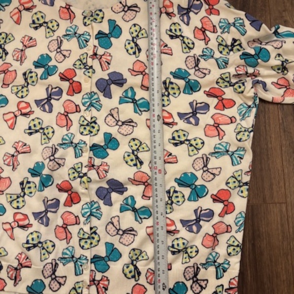 Talbots White with Multicolour Bows 3/4 Sleeve Cardigan Size 3X - Picture 5 of 6